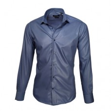 Bluish Gray Sateen Oxford Shirt