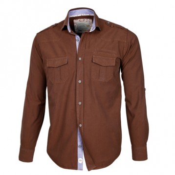 Brown Double Pocket Shirt